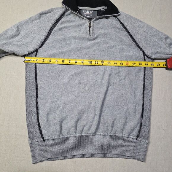 BKE Buckle Mens Size Medium Quarter Zip Pullover Sweater Gray Long Sleeve - Picture 6 of 7